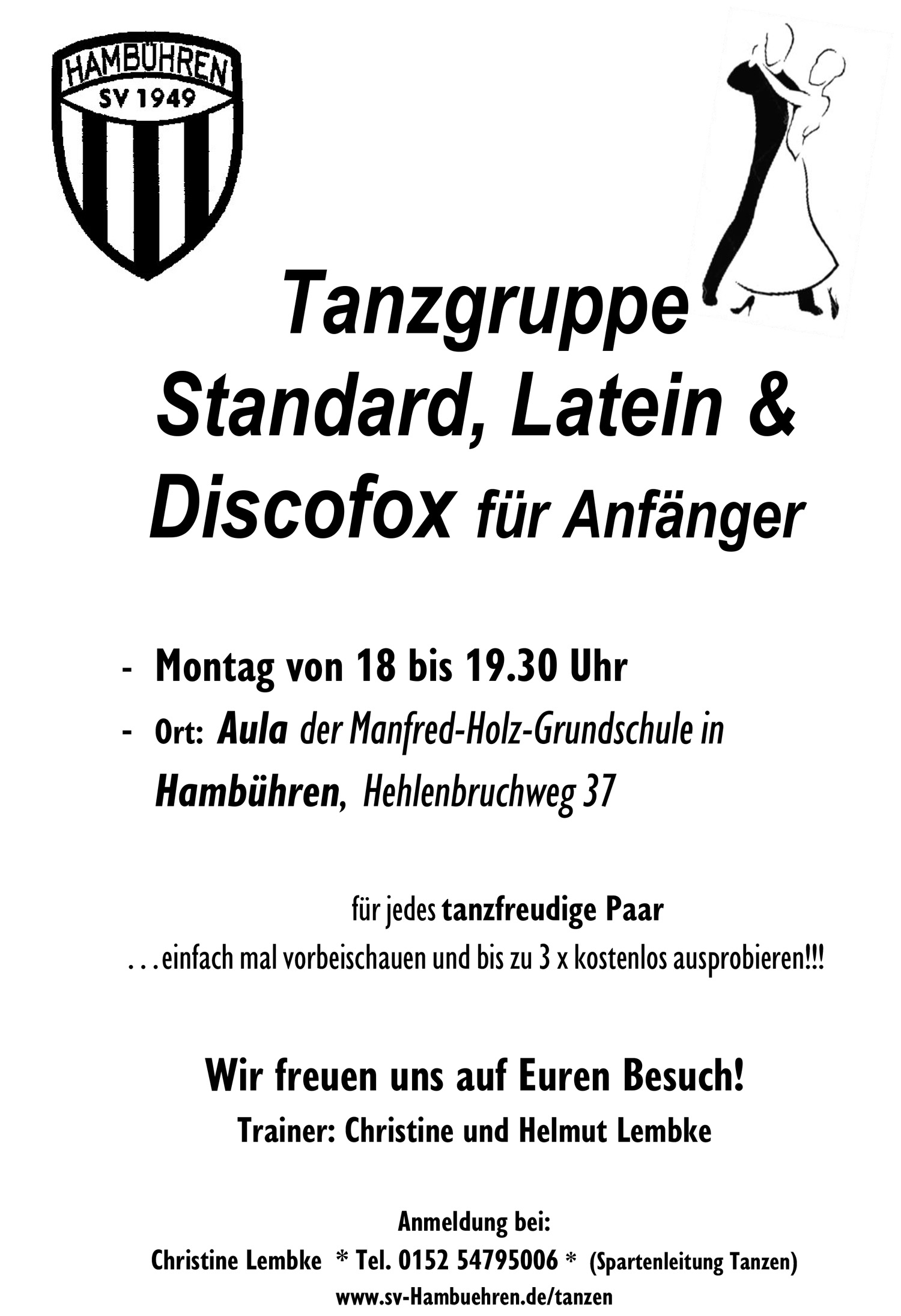 Tanzkurs am Montag